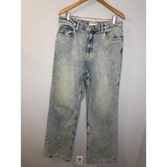 Free People We The Free Tinsley Baggy High-Rise Wide Leg Jeans Bright Eyes Sz 31 - Picture 16 of 16